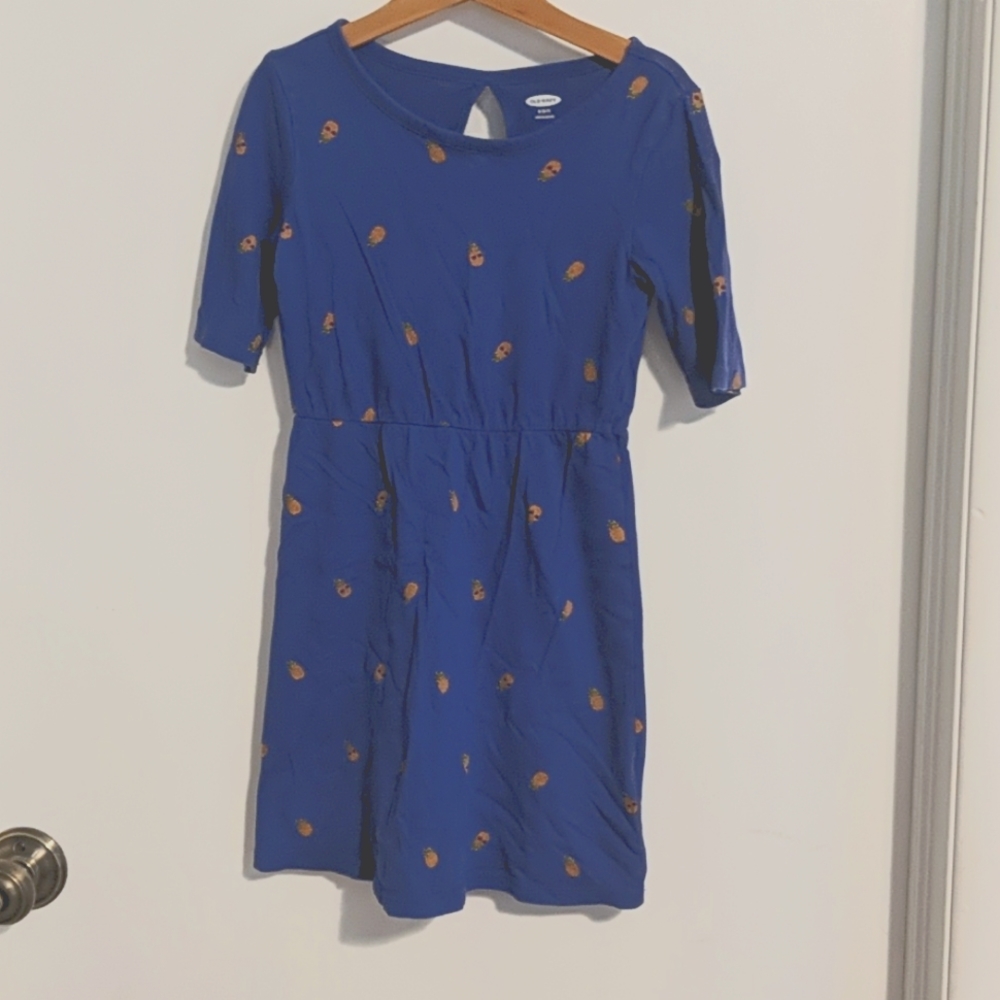 Girls Pineapple pattern skater dress